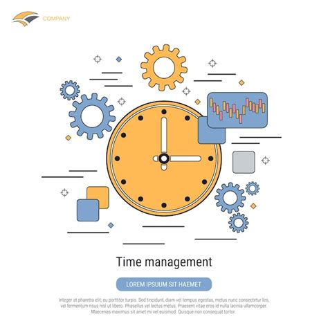 Premium Vector Time Management Flat Contour Style Vector Concept