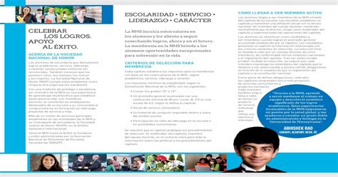 CELEBRAR LOS LOGROS.anualmente en las actividades de la NHS y su ...