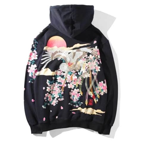 Embroidered Phoenix Hoodie Sweatshirt Cjdropshipping