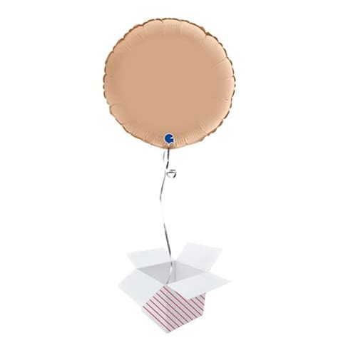 Satin Nude Round Shape Foil Helium Balloon Inflated Balloon In A Box Partyrama