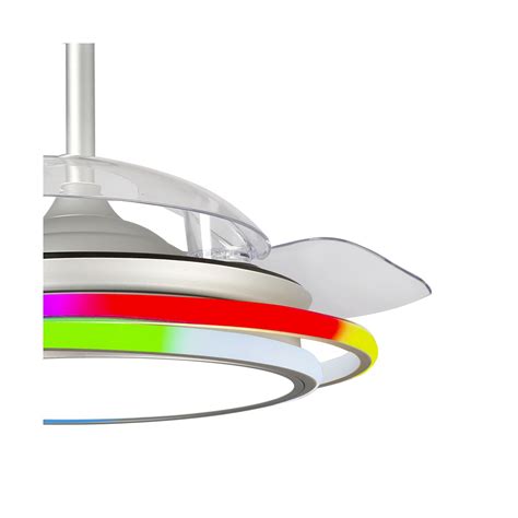 Antila Led Ceiling Fan W Lm Cct Dim Rgb Grey Cristalrecord