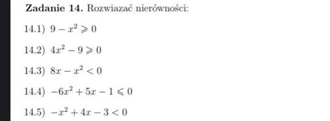 Zadanie Z Nierownosci W Zalaczniku Prosze O Szybka Pomoc Brainly Pl