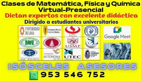 Profesor Fisica Matematica Quimica 【 Anuncios Octubre 】 Clasf