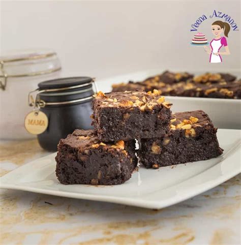 Chocolate Walnut Brownies Recipe Veena Azmanov