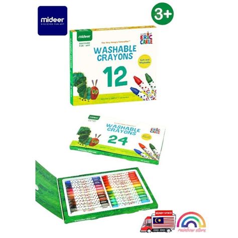 Mideer X Eric Carle The Very Hungry Caterpillar Washable Crayons