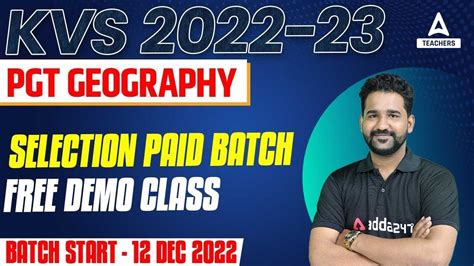 Kvs Pgt Geography Batch Start Dec Selection