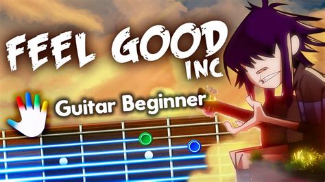 Feel Good Inc Guitar Lessons for Beginners Gorillaz Tutorial, Electric ...