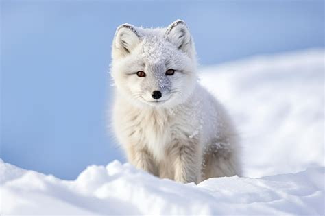 Premium AI Image | Arctic fox in the snow