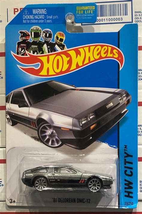 2014 HOT WHEELS 81 DELOREAN DMC 12 SILVER 33 250 HW CITY SPEED