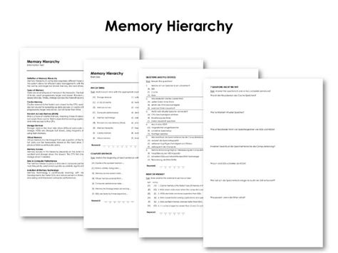 Memory Hierarchy | Teaching Resources