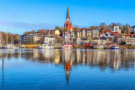 Foto de Flensburg, Germany - 03 March 2023: View of the historic ...