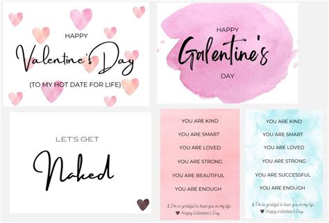 Valentines Day Card Bundle Galentines Day Affirmation Love Hot Date