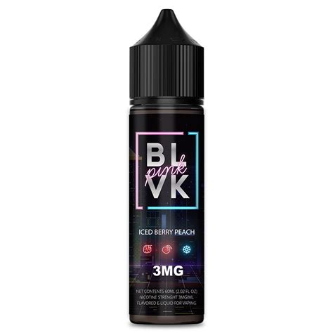 E Liquid Freebase Blvk Pink Iced Berry Peach 60ml BRPODS