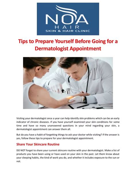 Ppt Tips To Prepare Yourself Before Going For A Dermatologist