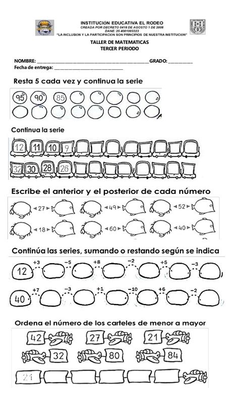 Ejercicios De Matem Aticas Primaria