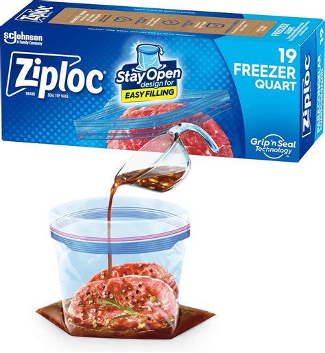 Amazon Co Jp Ziploc Quart Food Storage Freezer Bags Grip N Seal