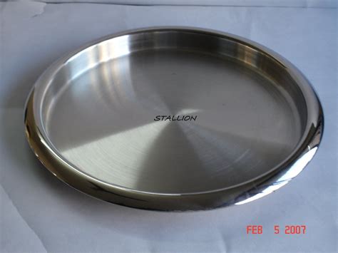 Stallion Round Stainless Steel Serving Tray For Hotelrestaurant