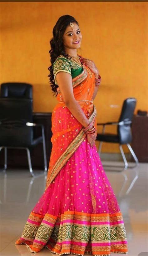 Pin By Spandana Reddy Sappidi On Dresses Sarees Lehangas Half Saree