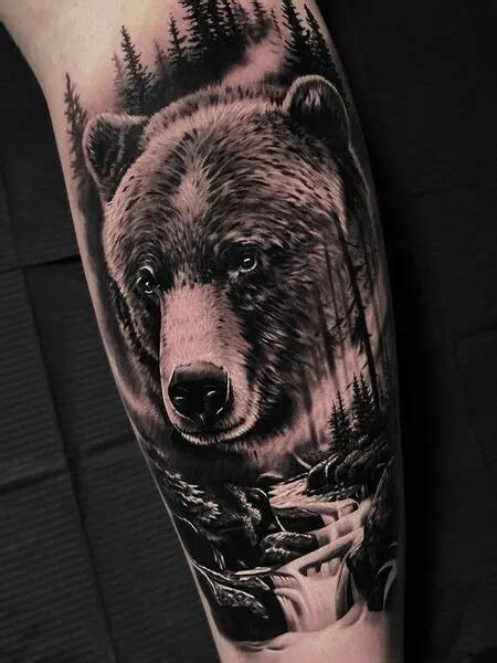 Bear Tattoo | Grizzly bear tattoos, Bear tattoos, Bear tattoo designs