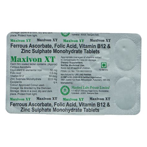 Maxivon Xt Tablet Uses Benefits Price Apollo Pharmacy