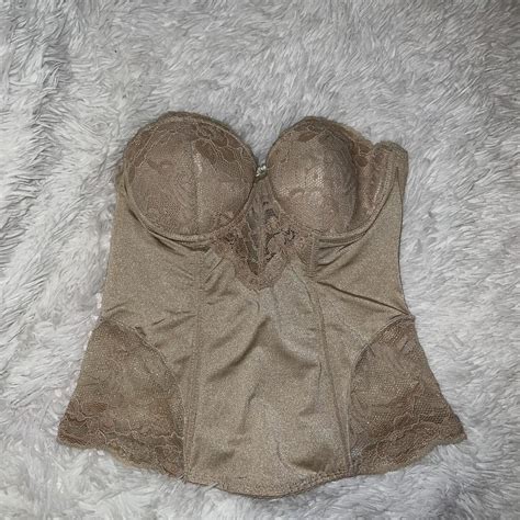 Nude Lace Corset Top Boning In Tact Size B Bra Depop