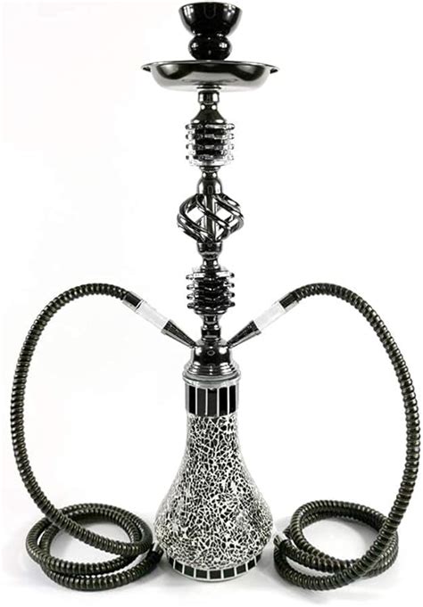 RMAN Chicha Hookah 55CM Avec 2 Silicone Tuyau Narguilé Kit Complet Eau