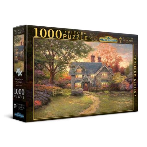 HARLINGTON 1000 PIECE THOMAS KINKADE GINGERBREAD COTTAGE Games World