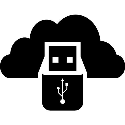 Flash Drive And Cloud Storage Vector Svg Icon Svg Repo