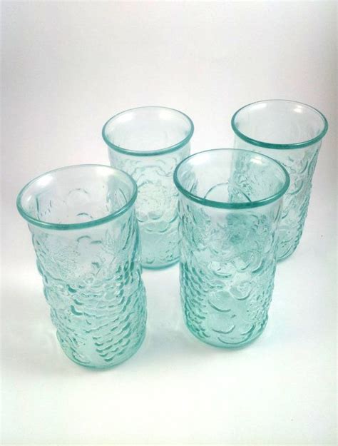 Vintage Glassware Set Of Four 1980s Drinking By Retrovintagegold 25