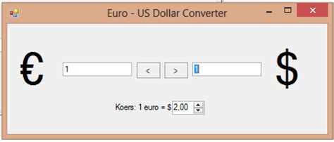 Euro Dollar Converter Softwarematerial