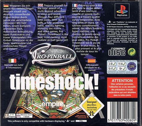 Pro Pinball Timeshock Cover Or Packaging Material Mobygames