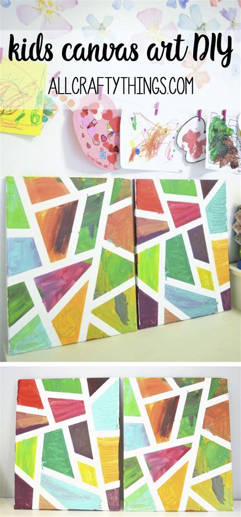 Kids Canvas Art DIY - all crafty things