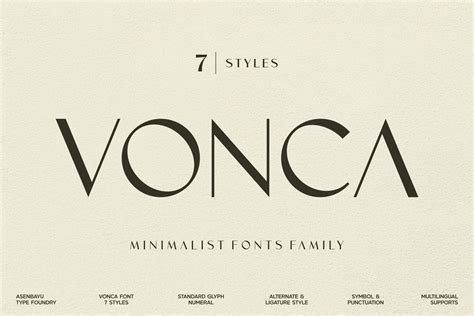 Vonca - Minimalist Font Family - Design Cuts