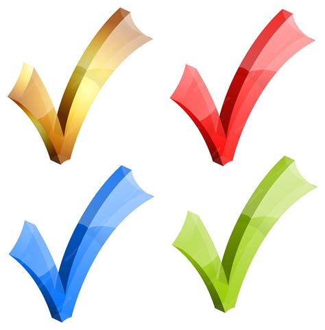 Premium Vector | Set Transparent Check Marks Various Colors easy change