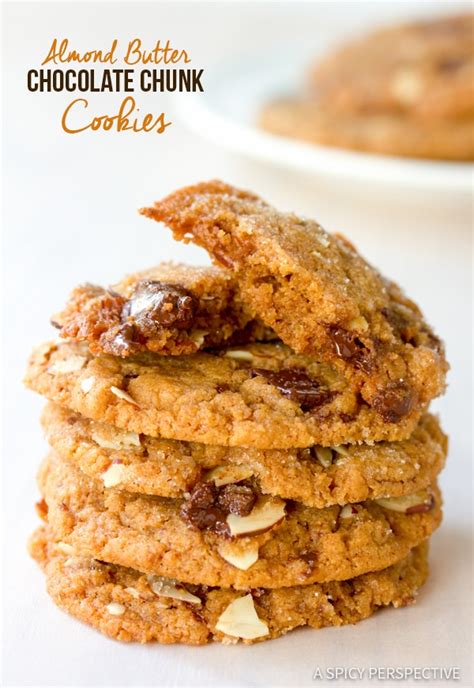 Almond Butter Chocolate Chunk Cookies A Spicy Perspective