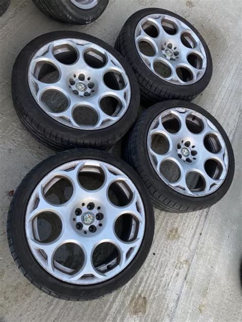 18 5X98 ALFA Romeo 156 147 GT Blackline Alloy Wheels Alloys With Tyres