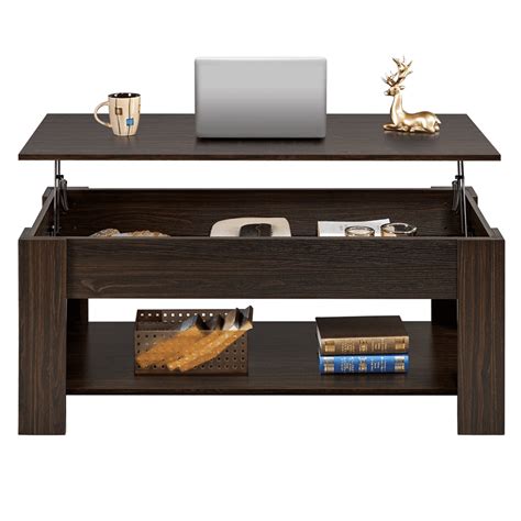 Buy Yaheetech Lift Top Coffee Table W Hidden Compartment Open Shelf