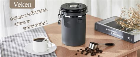 Amazon Veken Coffee Canister Airtight Stainless Steel Kitchen