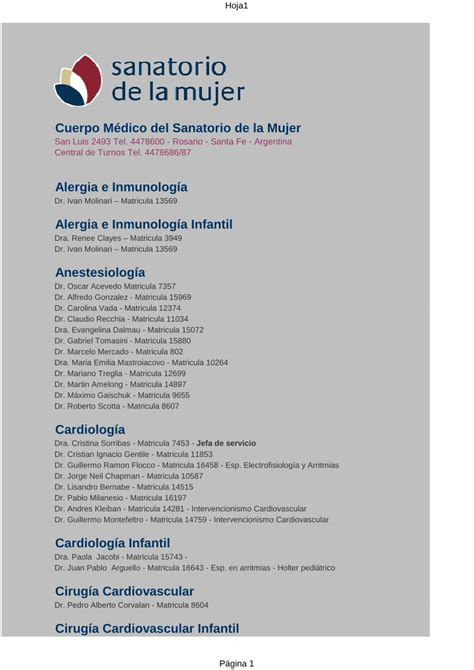 PDF Cuerpo Médico del Sanatorio de la Mujer Alergia e Inmunología