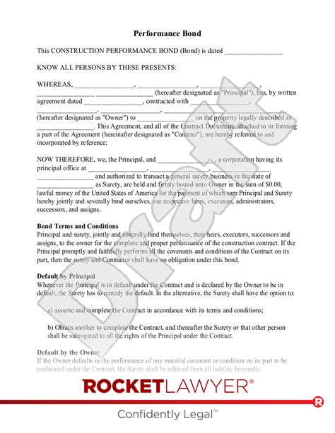 Bond Agreement Template