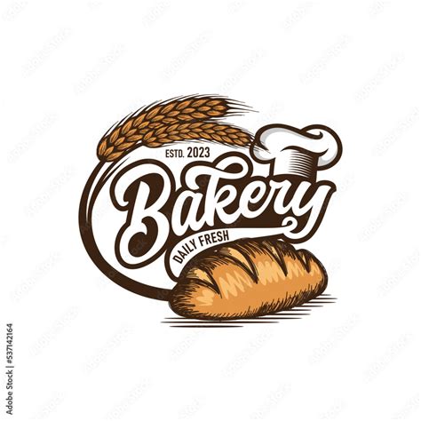 Vintage Retro Bakery Logo Badges And Labels Stock Vector Illustration ...