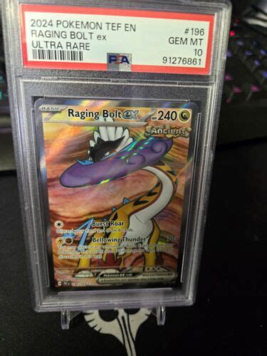 Raging Bolt Ex Full Art Ultra Rare 2024 Pokemon Temporal Forces TEF