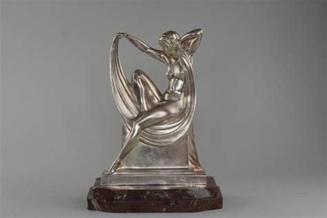 Art Deco Silvered Bronze Female Nude Figure