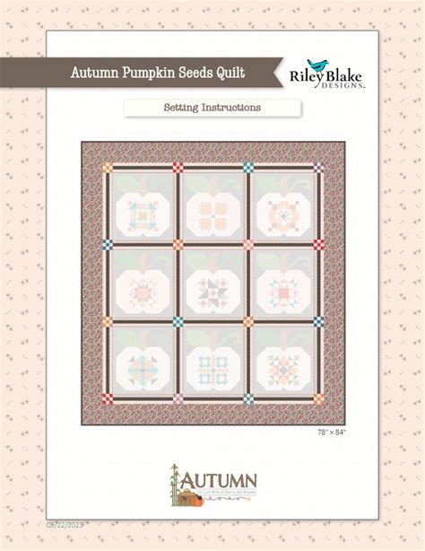 Autumn Pumpkin Quilt Seeds Quilt Setting Instructions Free Pdf By Riley Blake Designs Fat