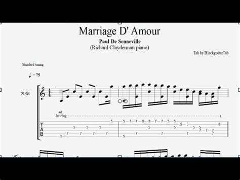 Classical Guitar Songs Marriage D Amour Richard Clayderman Acordes