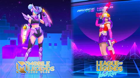 Mobile Legends Vs League Of Legends Wild Rift Arcade Skin Youtube