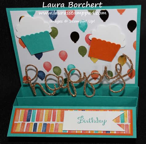 birthday box card wwwlaurasstamppadcom lauras stamp padlauras