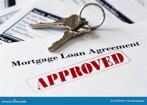 Real Estate Mortgage Approved Loan Document Stock Image Image Of