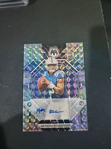 2023 Panini Mosaic Anthony Richardson Rookie RC Auto Silver Mosaic