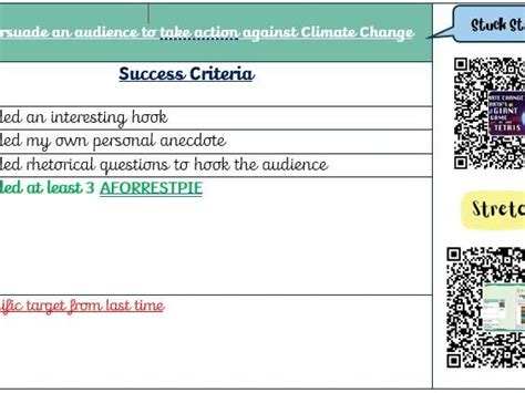 Success Criteria For Persuasive Writing Speech Teaching Resources